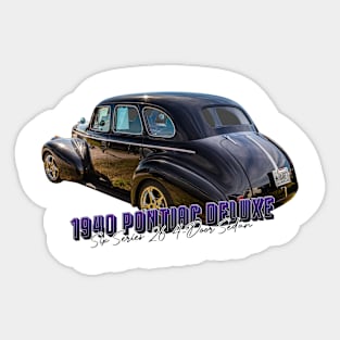 1940 Pontiac Deluxe Six Series 26 4-door Sedan Sticker